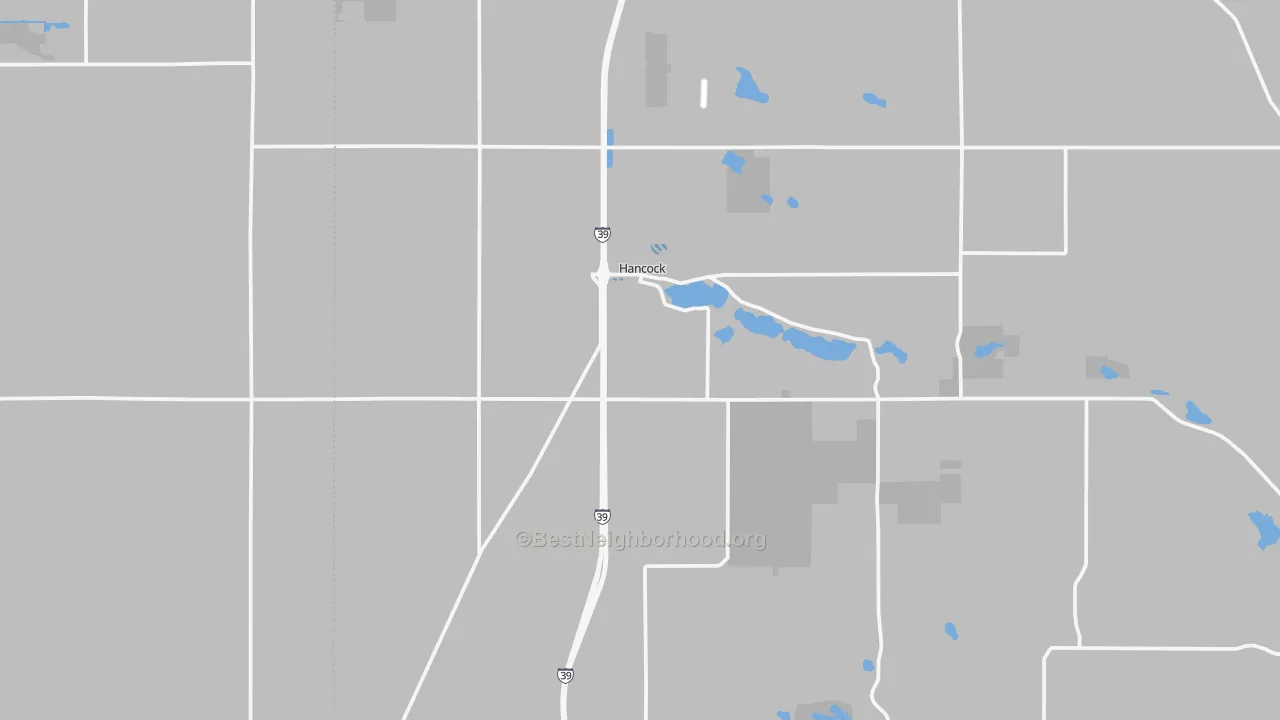Bike Grade map of Hancock, WI
