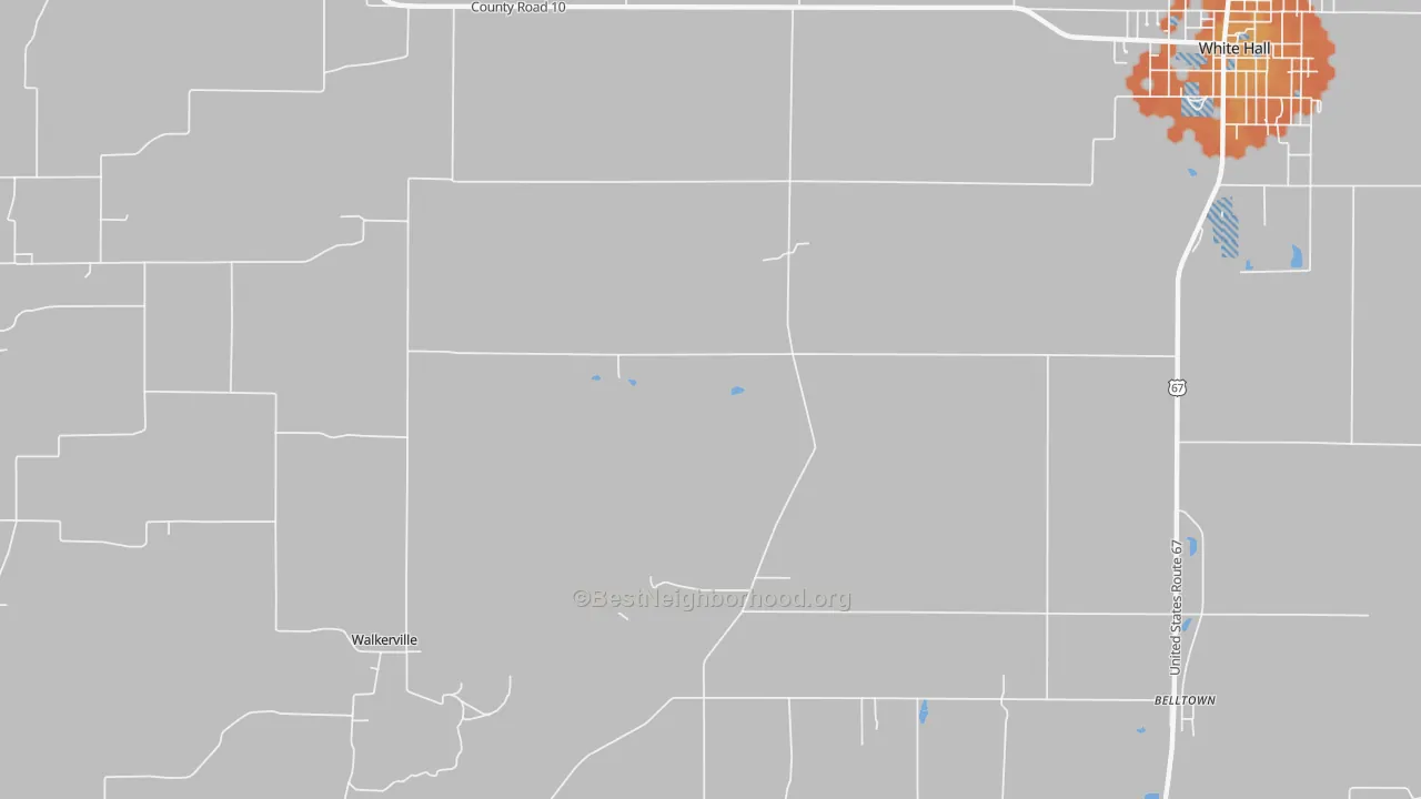 Bike Grade map of Hanks Station, IL