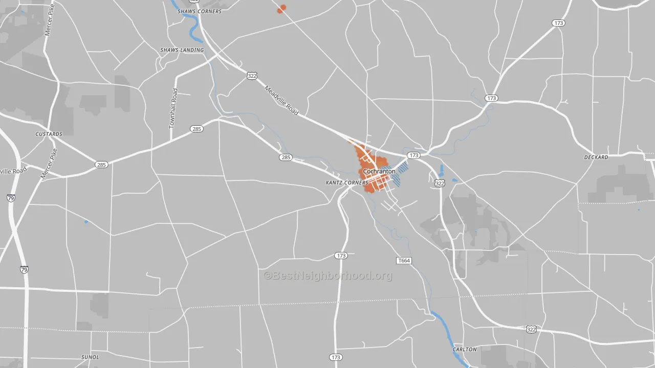 Bike Grade map of Hannasville, PA