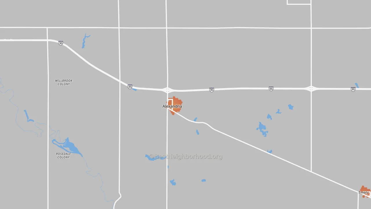 Bike Grade map of Hanson County, SD
