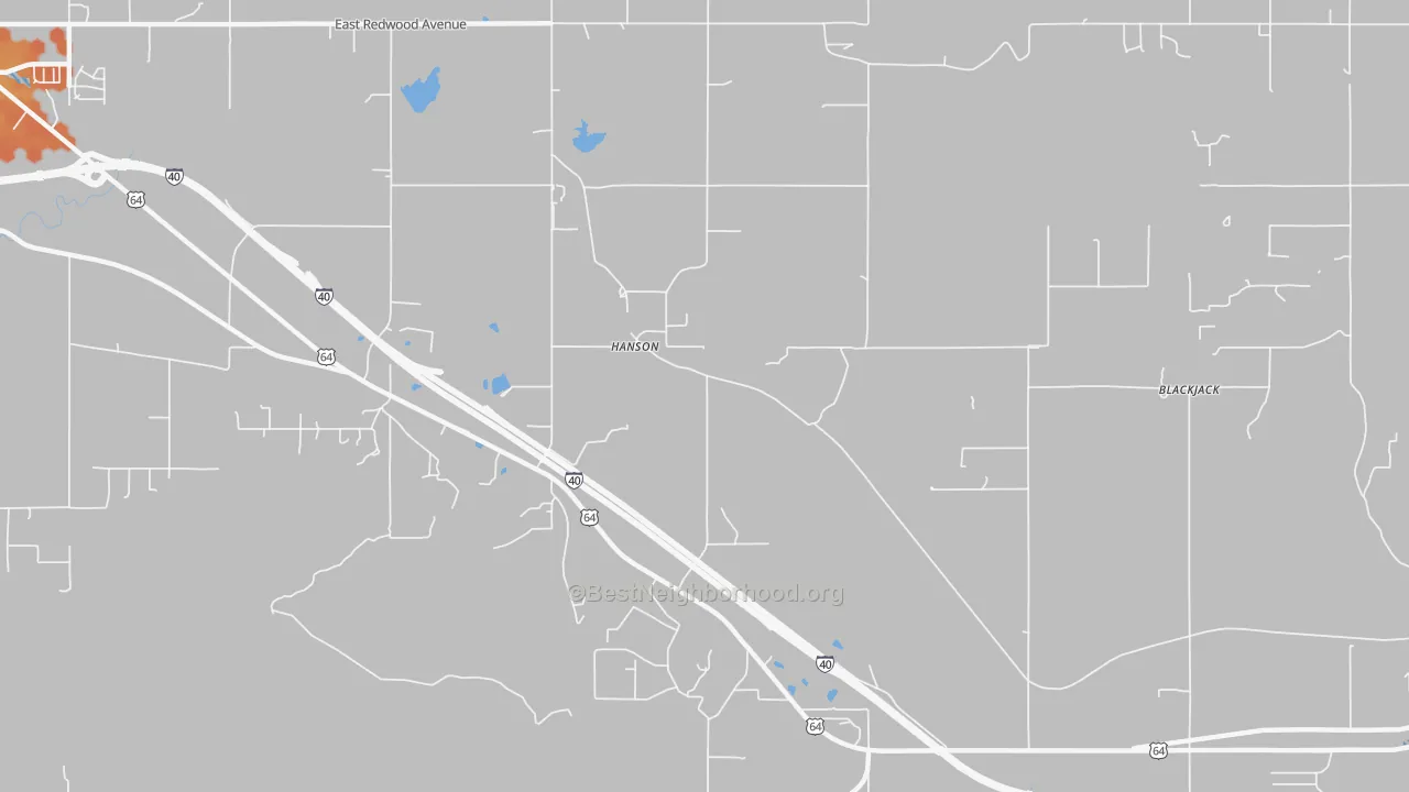 Bike Grade map of Hanson, OK