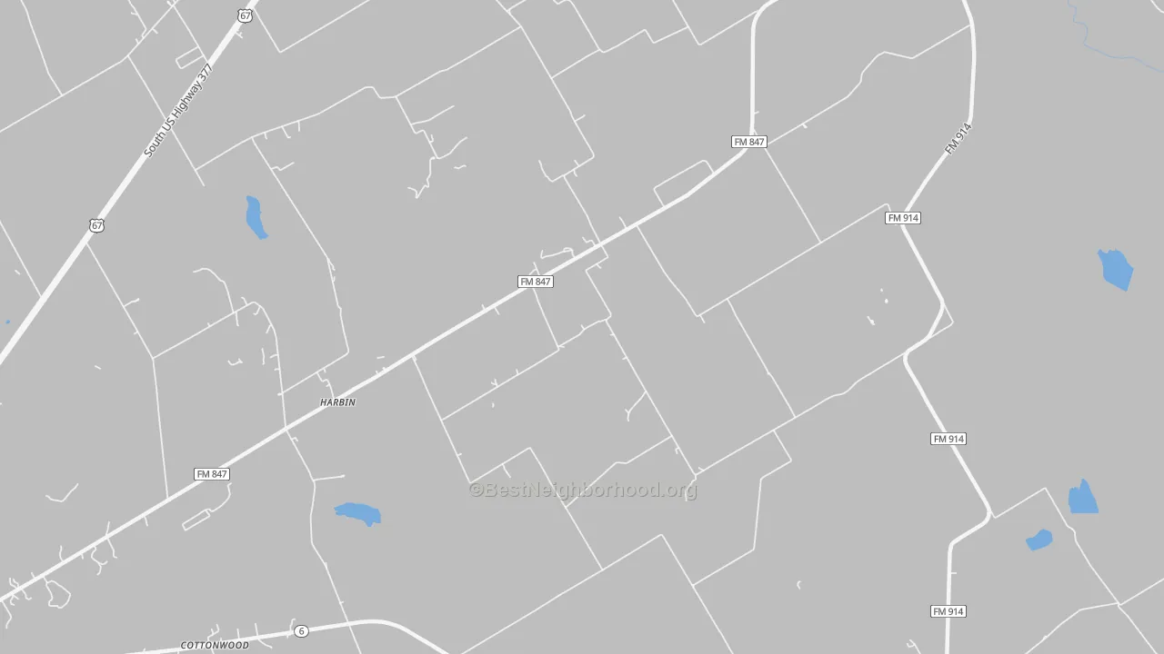 Bike Grade map of Harbin, TX