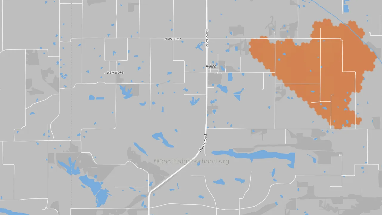 Bike Grade map of Harco, IL