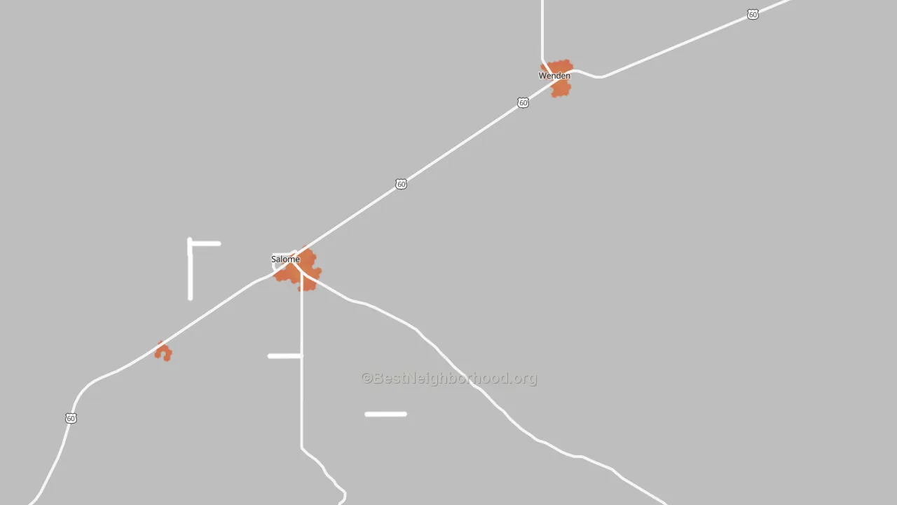 Bike Grade map of Harcuvar, AZ