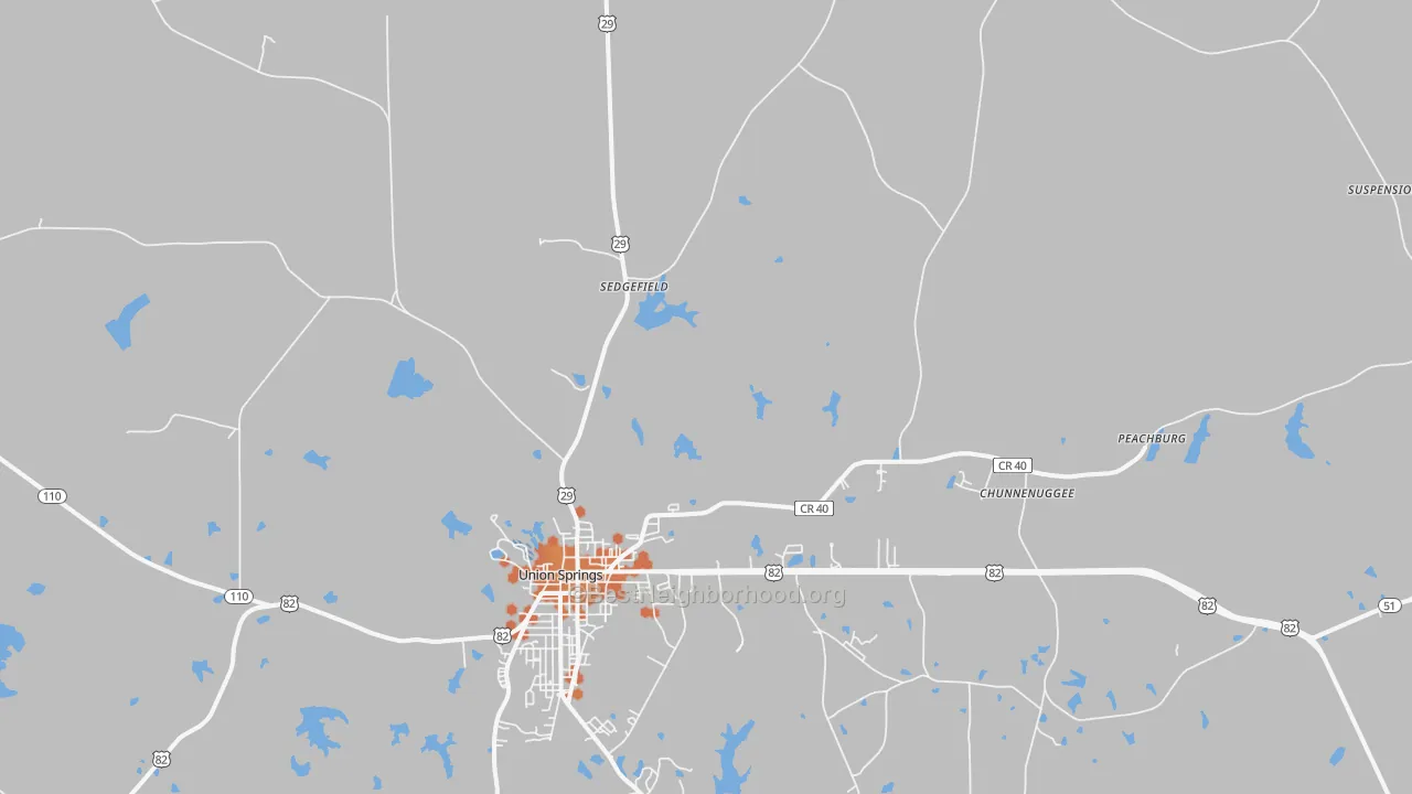 Bike Grade map of Hardaway, AL