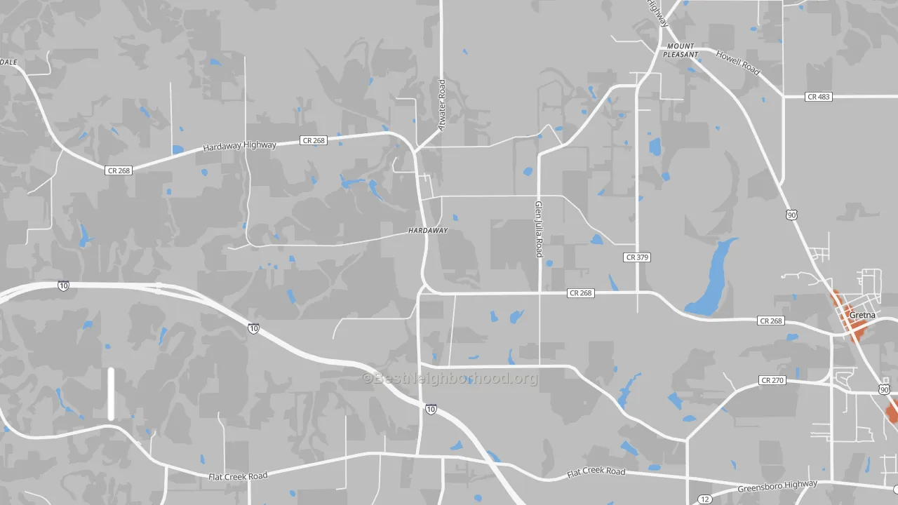 Bike Grade map of Hardaway, FL