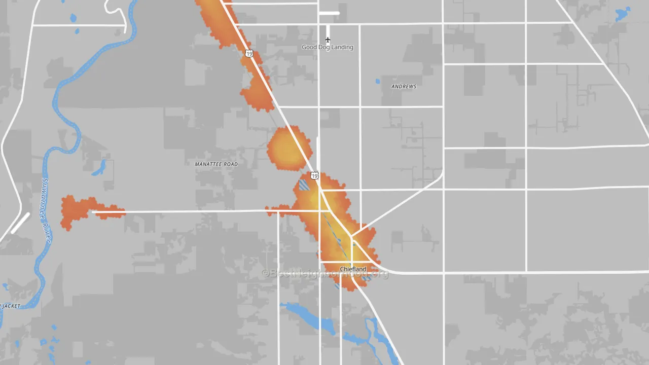 Bike Grade map of Hardeetown, FL
