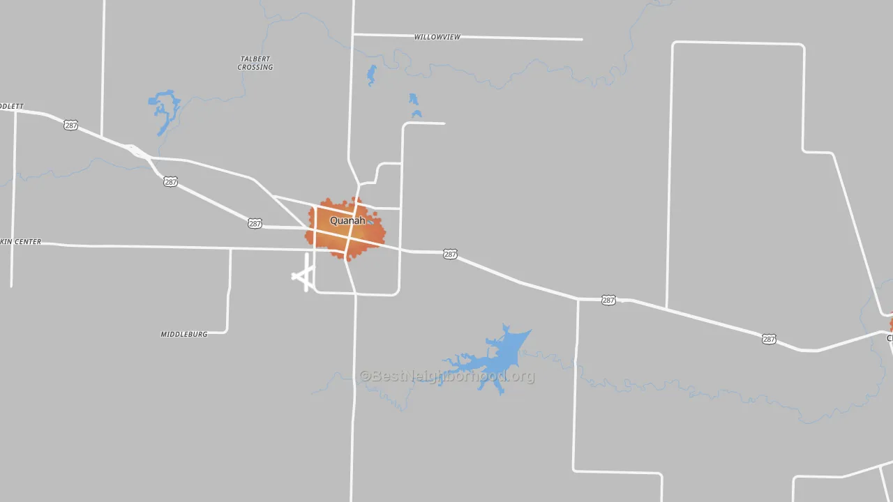 Bike Grade map of Hardeman County, TX