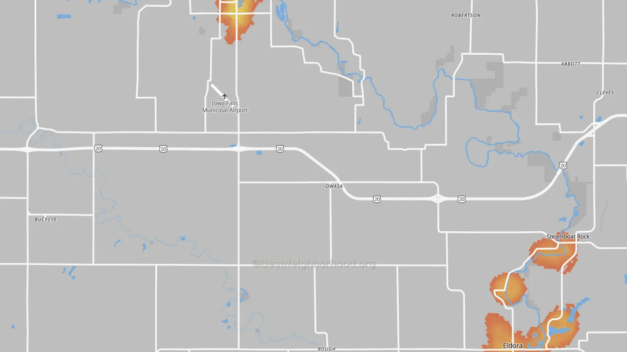 Bike Grade map of Hardin County, IA