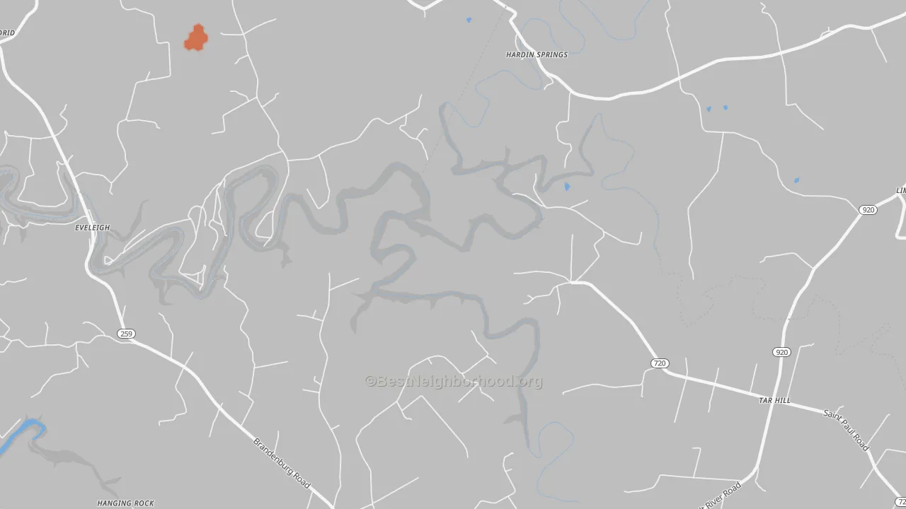 Bike Grade map of Hardin Springs, KY