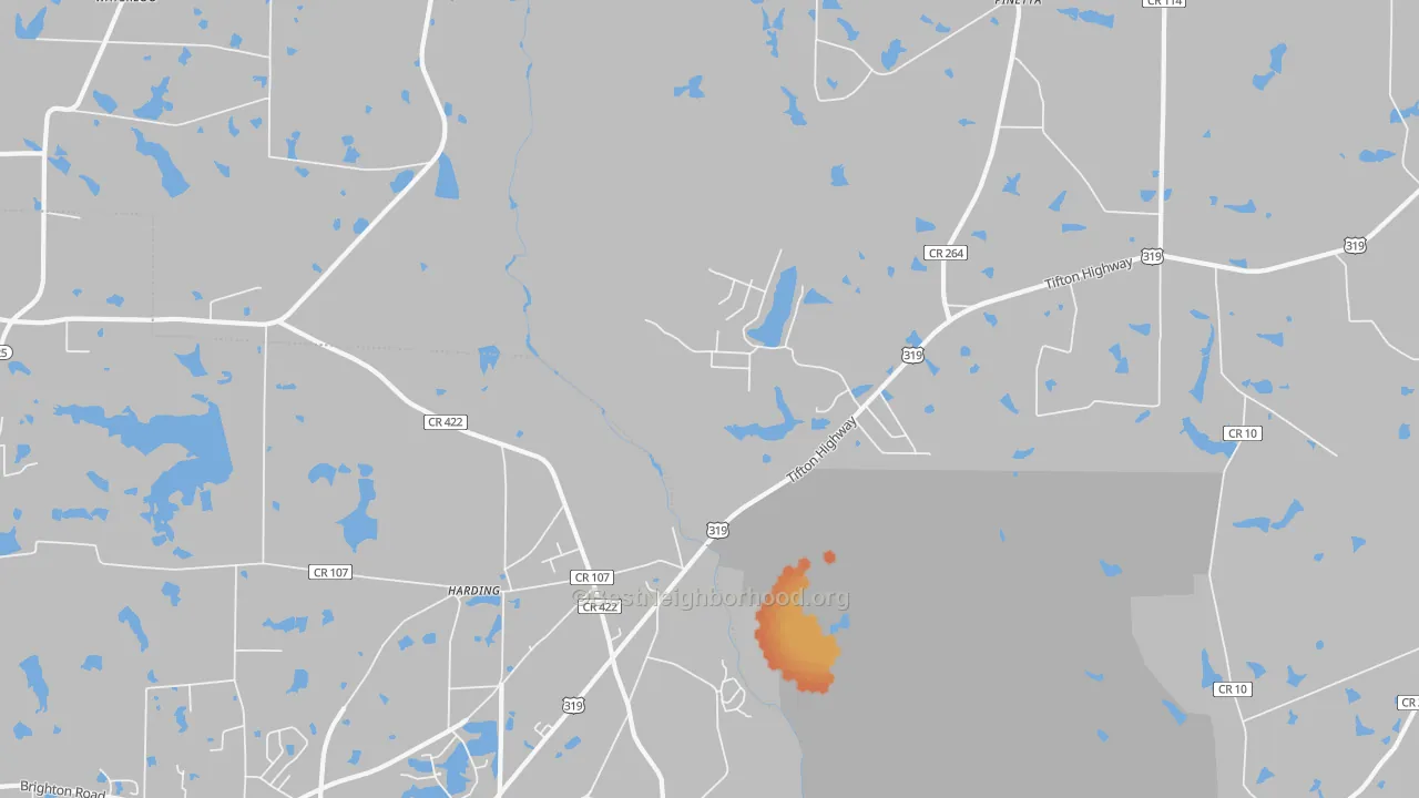 Bike Grade map of Harding, GA