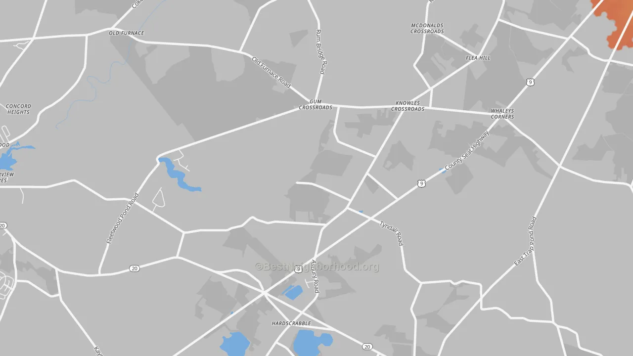 Bike Grade map of Hardscrabble, DE