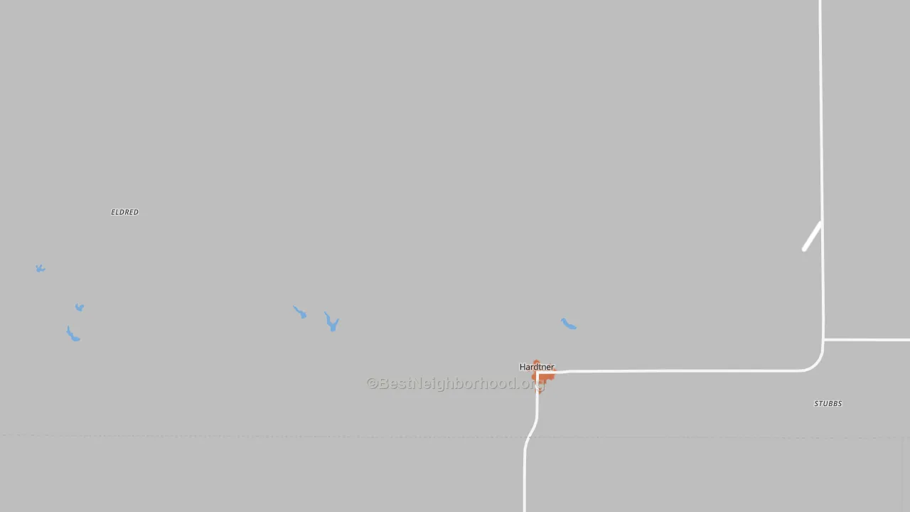 Bike Grade map of Hardtner, KS