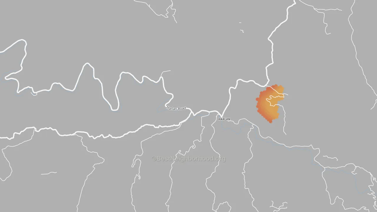 Bike Grade map of Harlan, OR