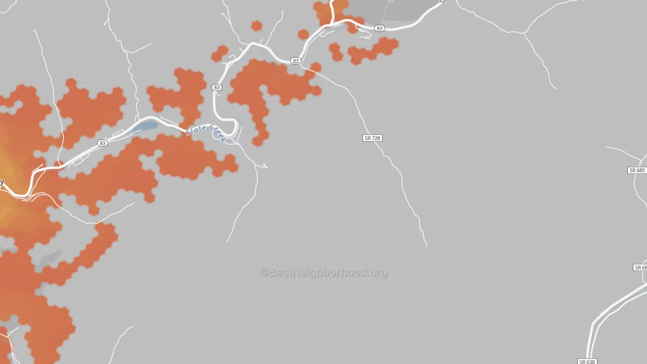 Bike Grade map of Harman, VA