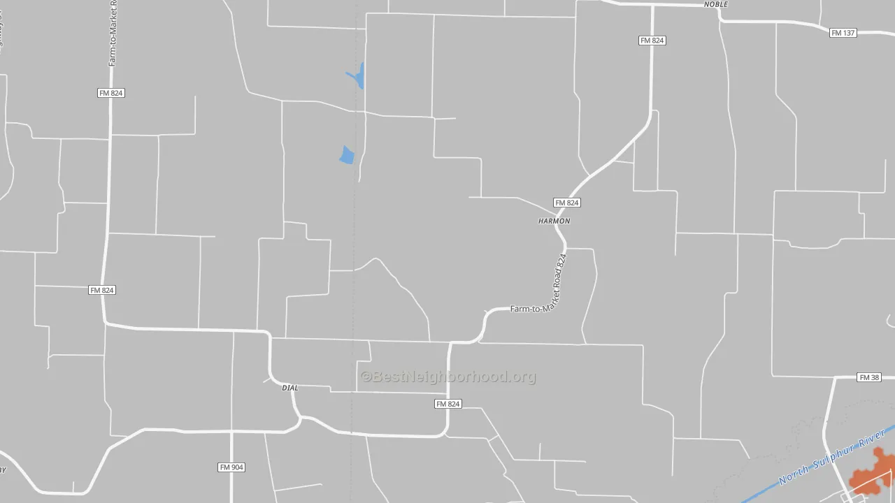 Bike Grade map of Harmon, TX