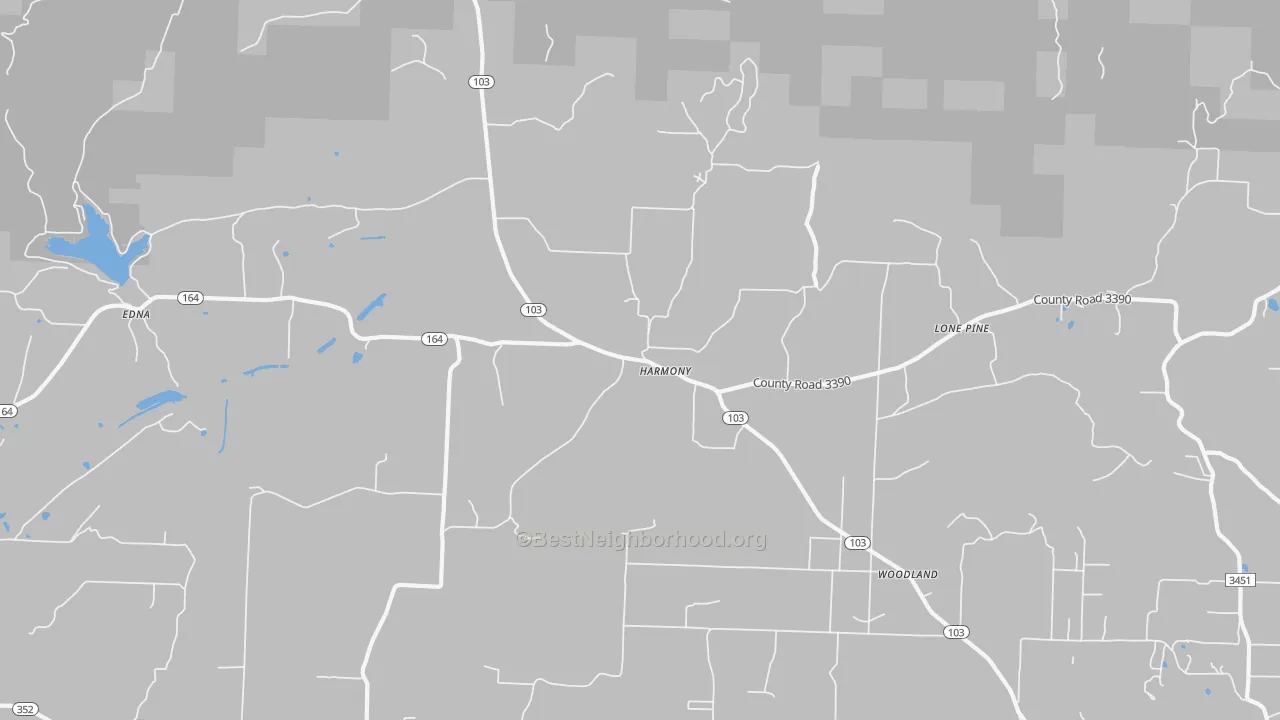 Bike Grade map of Harmony, AR