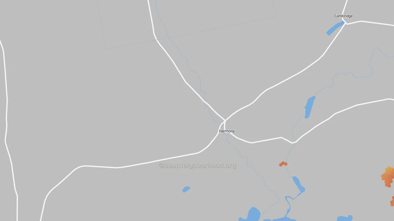 Bike Grade map of Harmony, ME