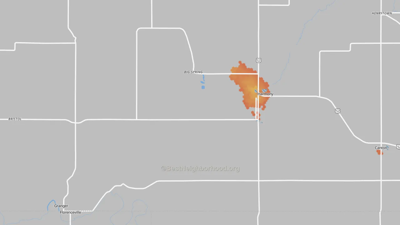 Bike Grade map of Harmony, MN