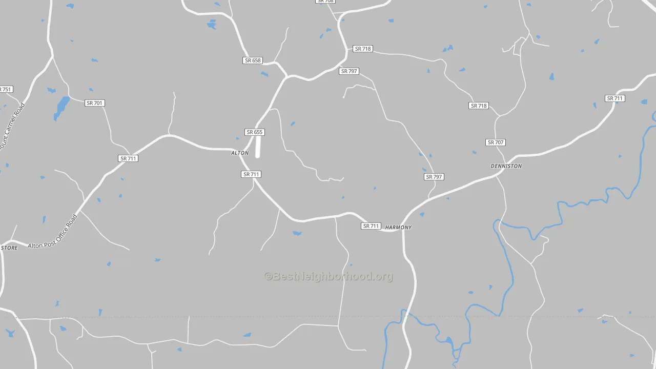 Bike Grade map of Harmony, VA