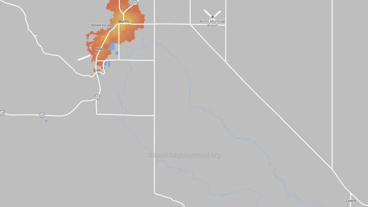 Bike Grade map of Harney County, OR