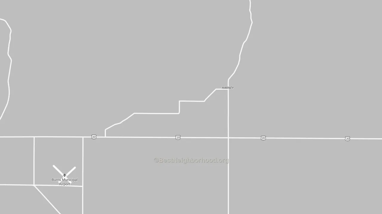 Bike Grade map of Harney, OR