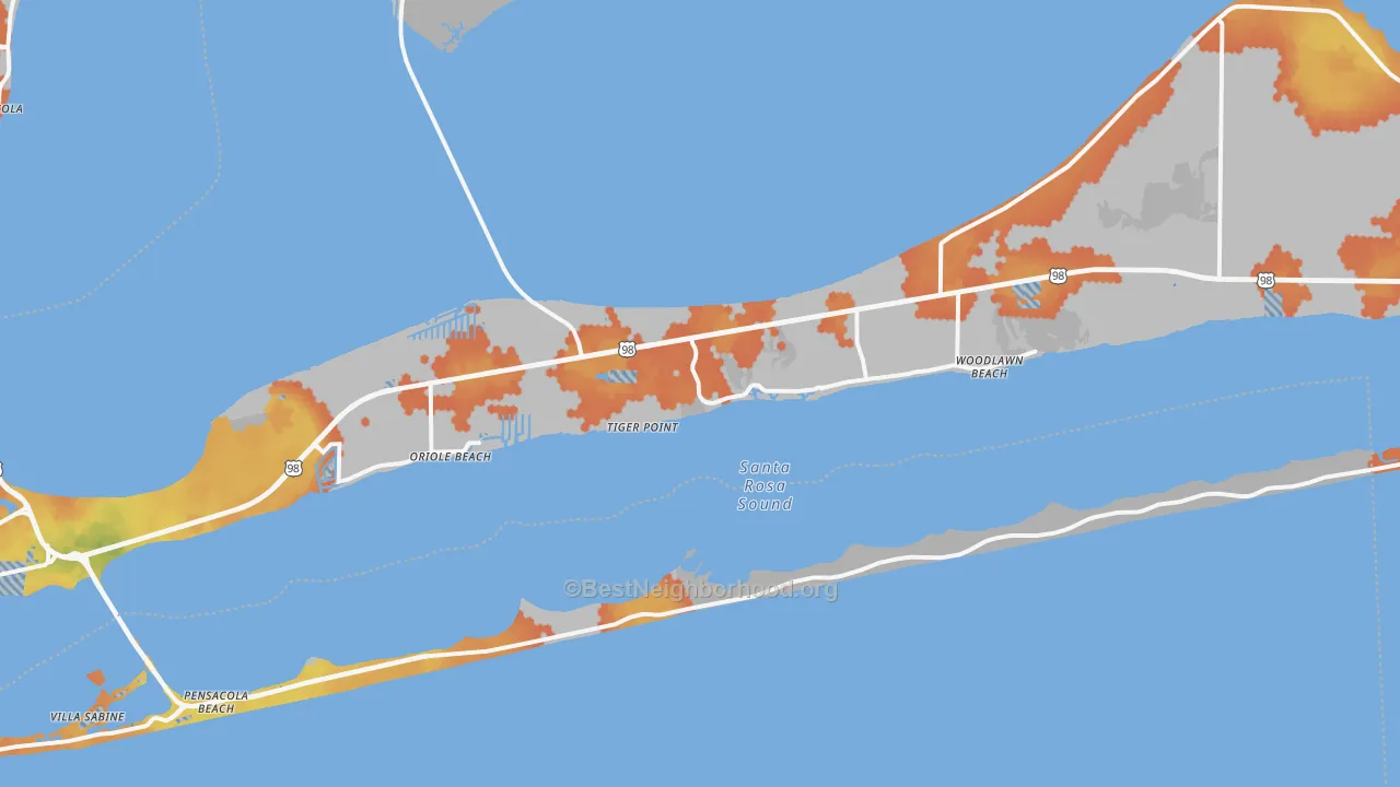 Bike Grade map of Harold, FL
