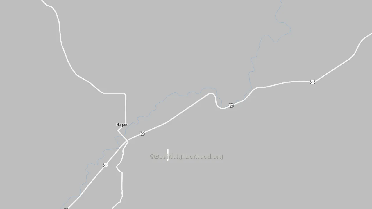 Bike Grade map of Harper, OR