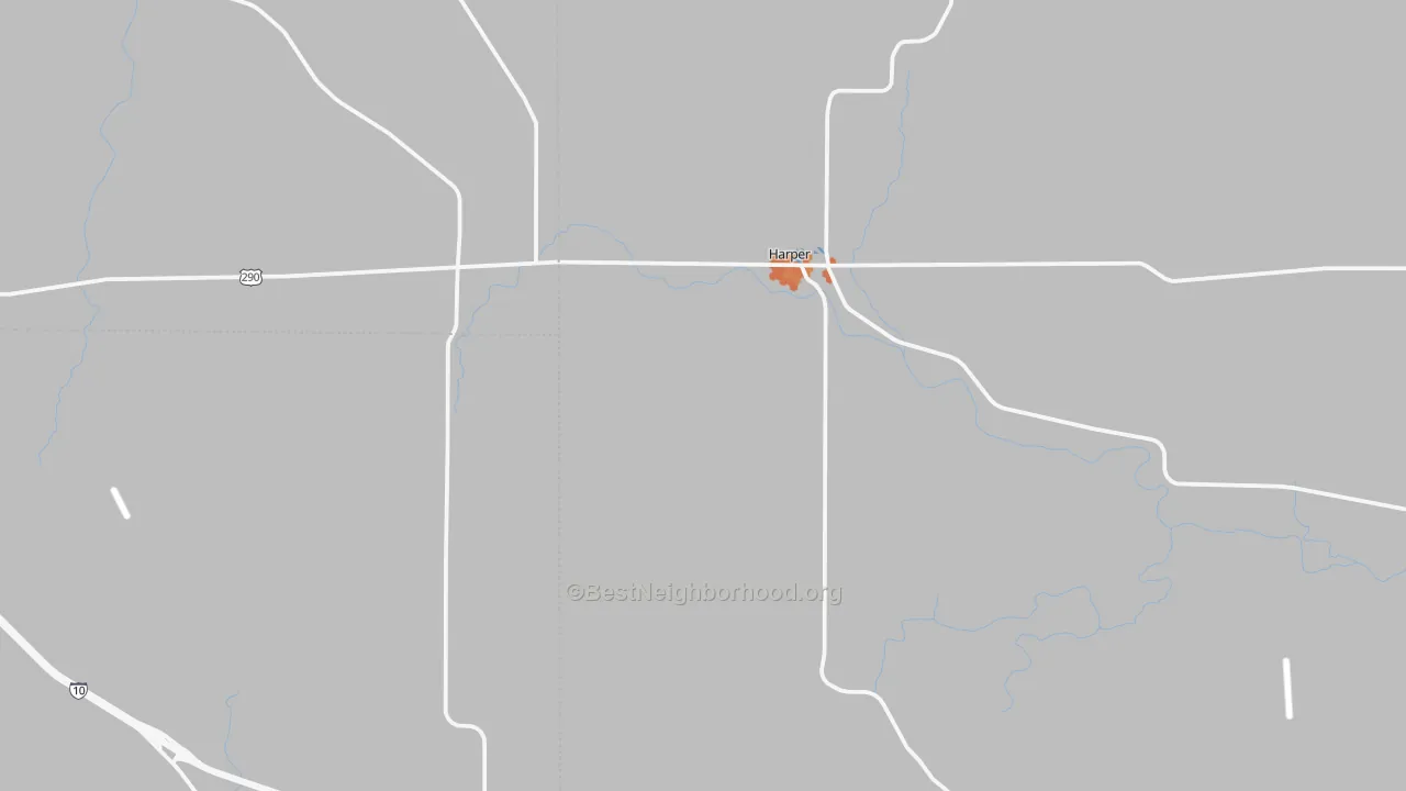 Bike Grade map of Harper, TX
