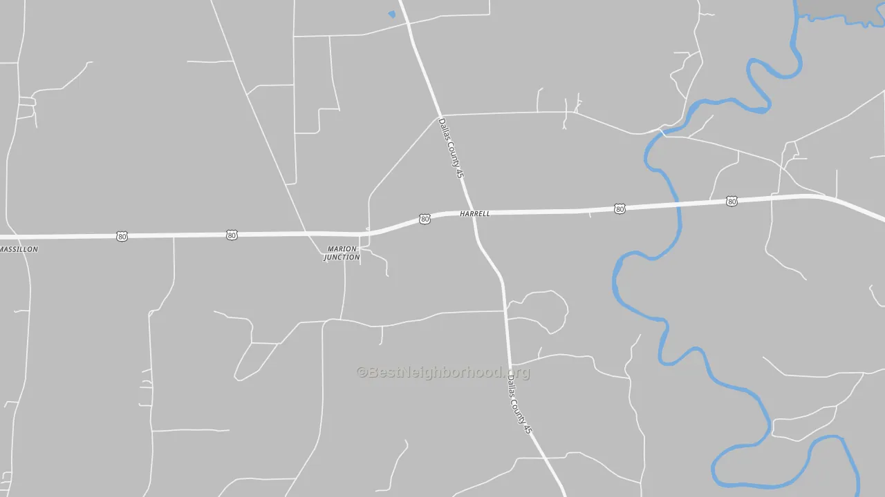Bike Grade map of Harrell, AL