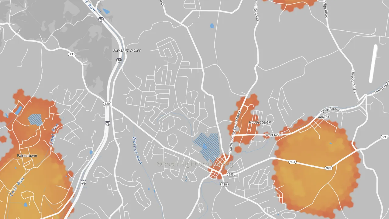 Bike Grade map of Harrison City, PA