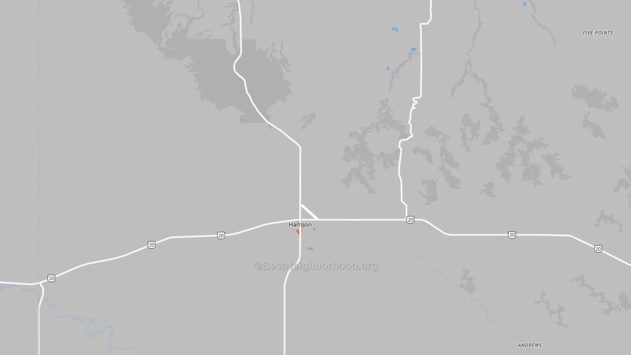 Bike Grade map of Harrison, NE