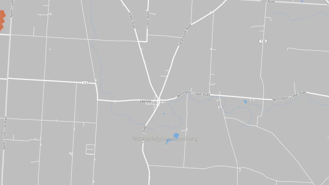 Bike Grade map of Hartford, OH