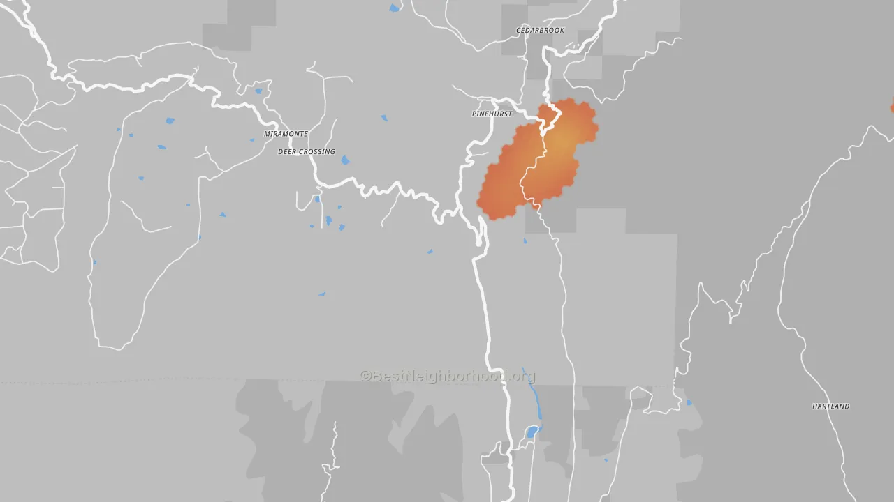 Bike Grade map of Hartland, CA