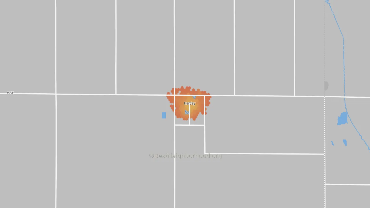 Bike Grade map of Hartley, IA