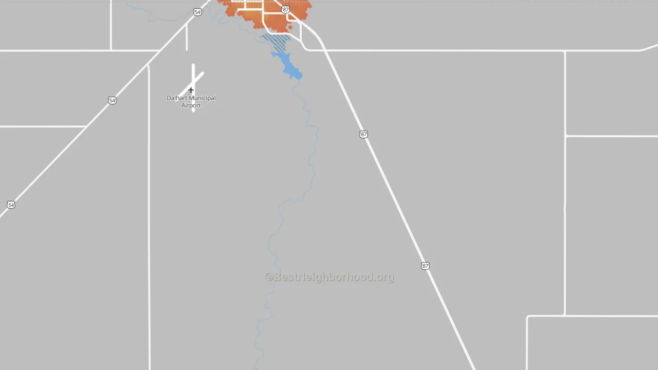 Bike Grade map of Hartley, TX