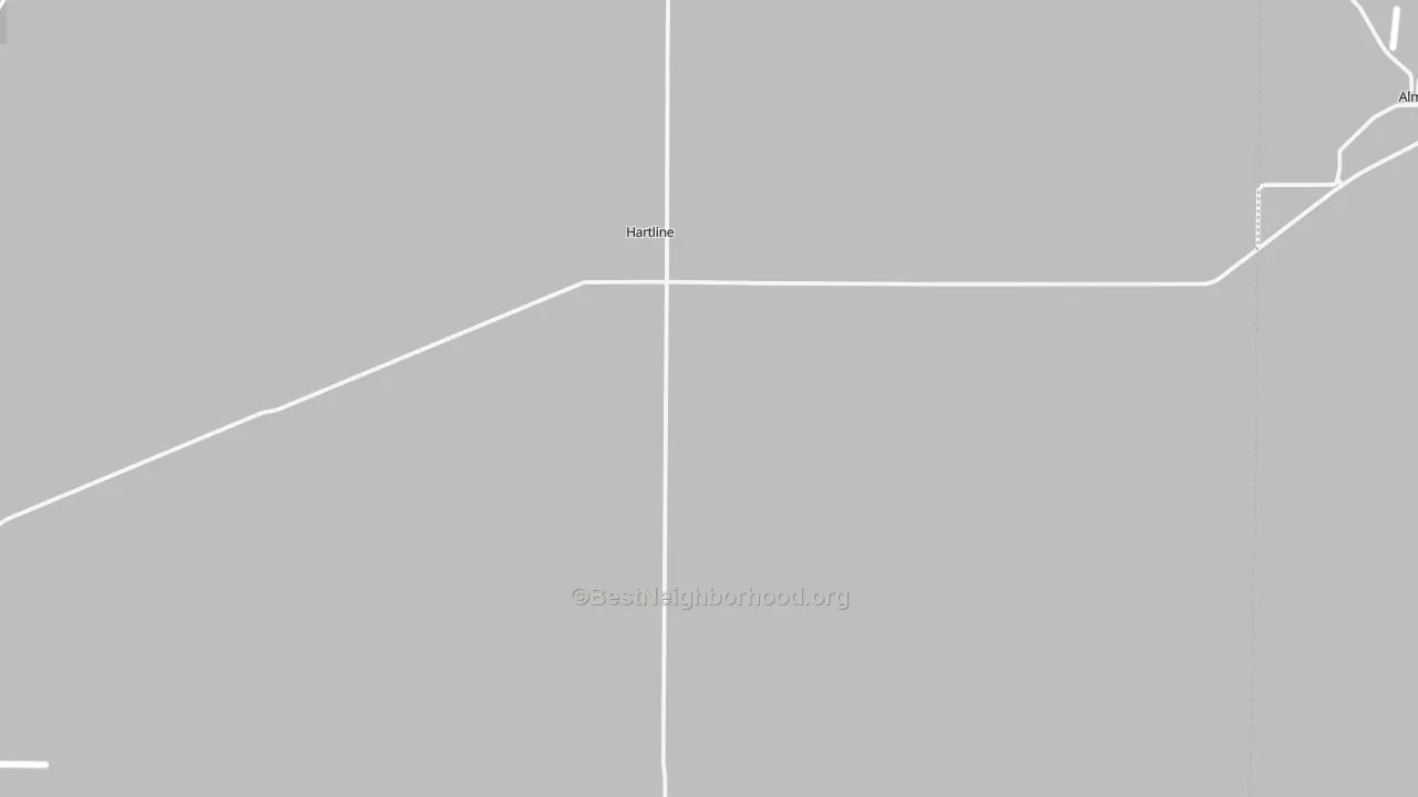 Bike Grade map of Hartline, WA