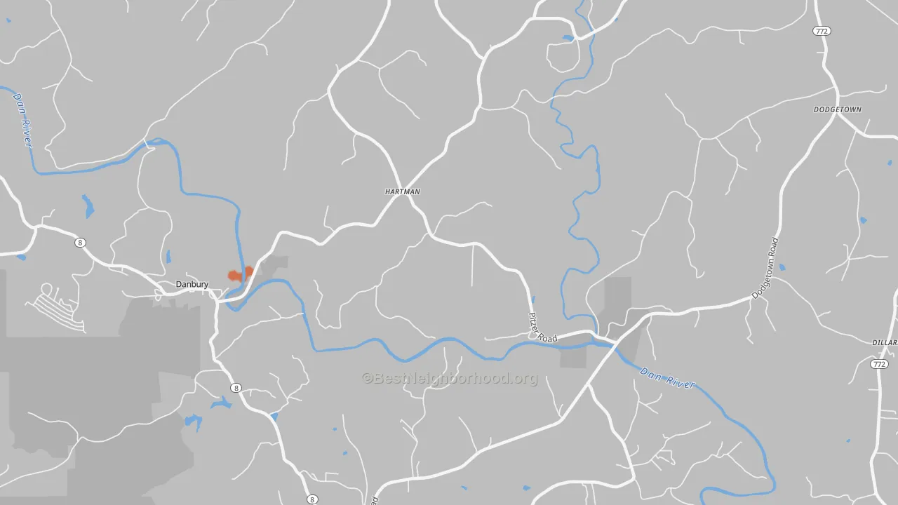 Bike Grade map of Hartman, NC