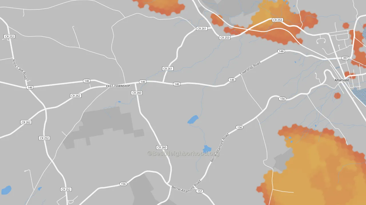 Bike Grade map of Hartmans Corners, NY