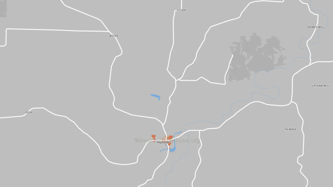 Bike Grade map of Hartville, MO