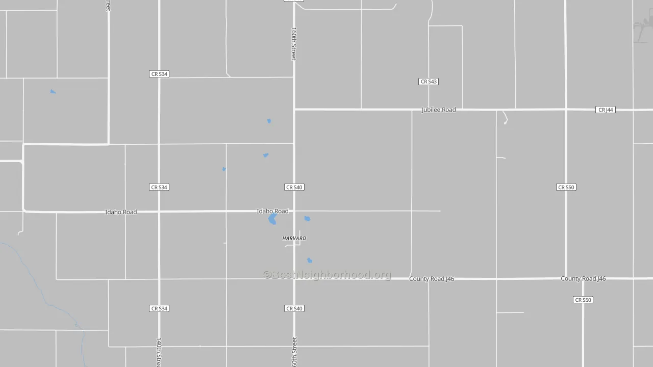 Bike Grade map of Harvard, IA