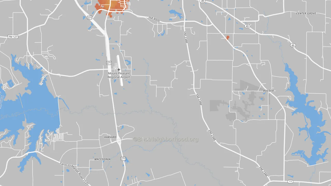 Bike Grade map of Harvard, TX