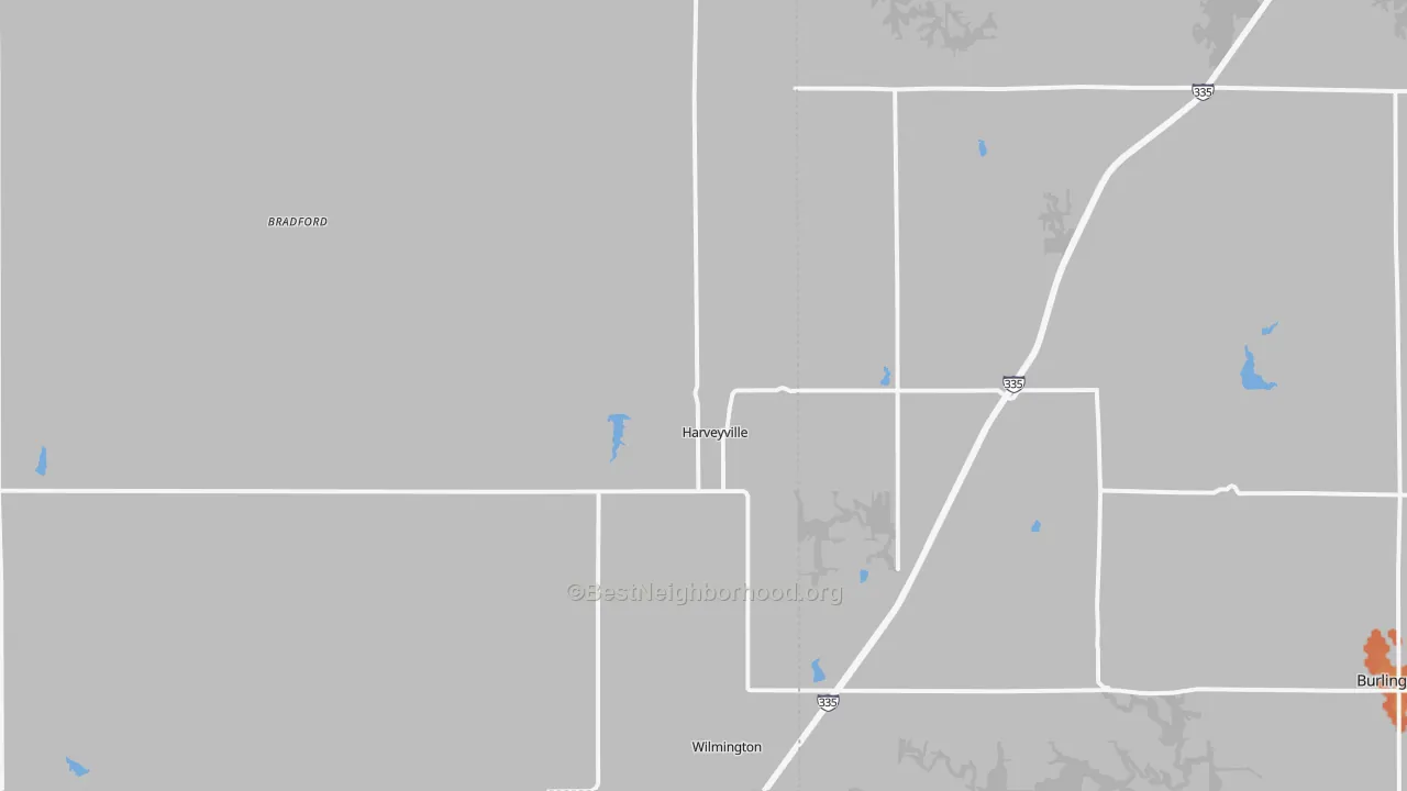 Bike Grade map of Harveyville, KS
