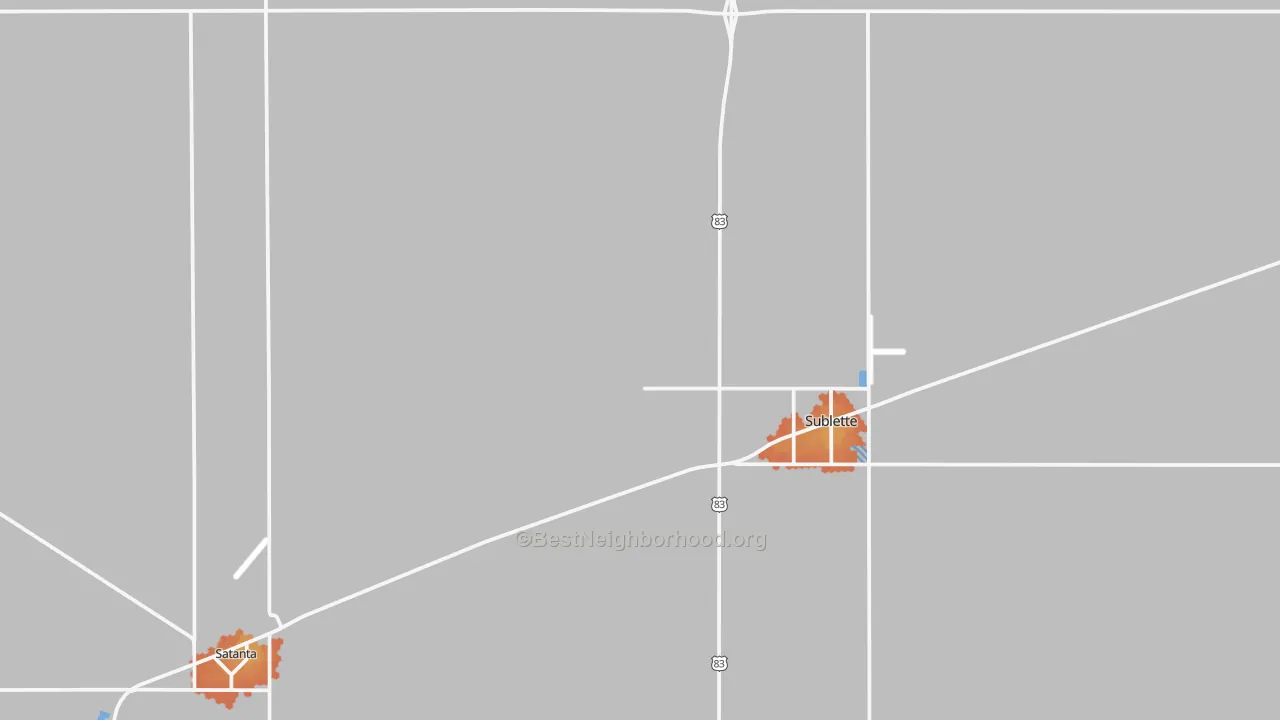 Bike Grade map of Haskell County, KS