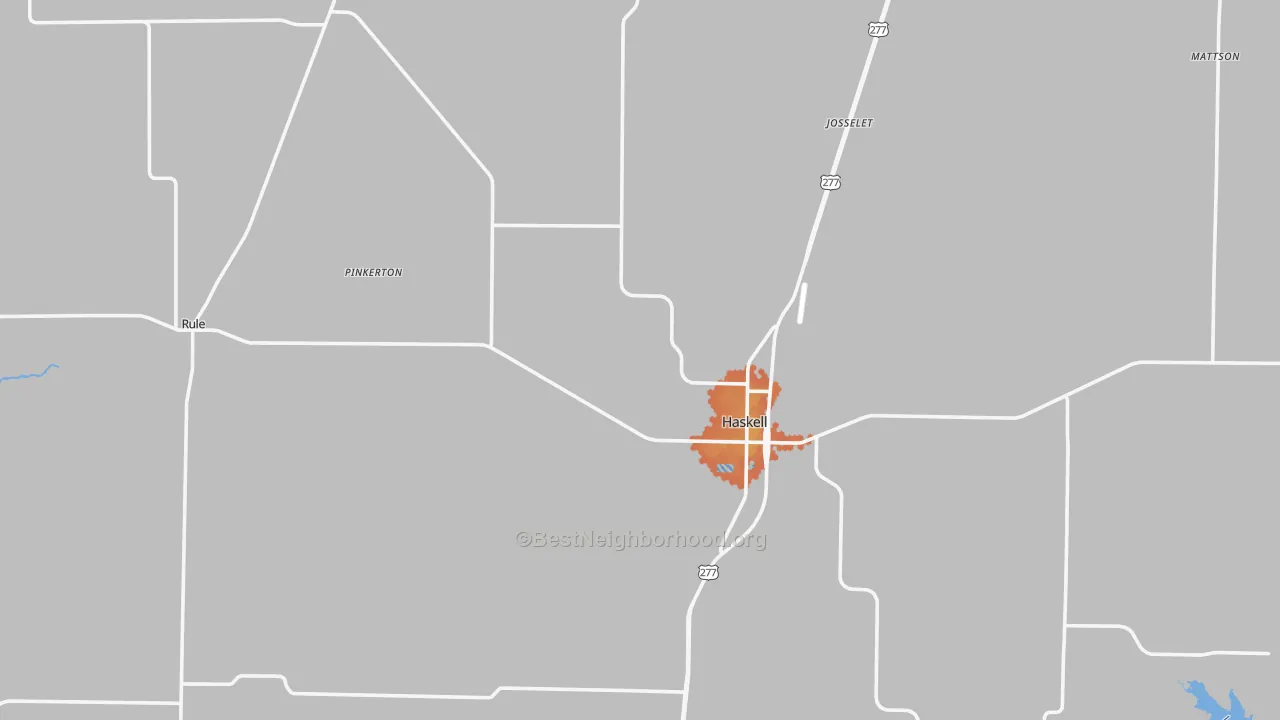 Bike Grade map of Haskell County, TX