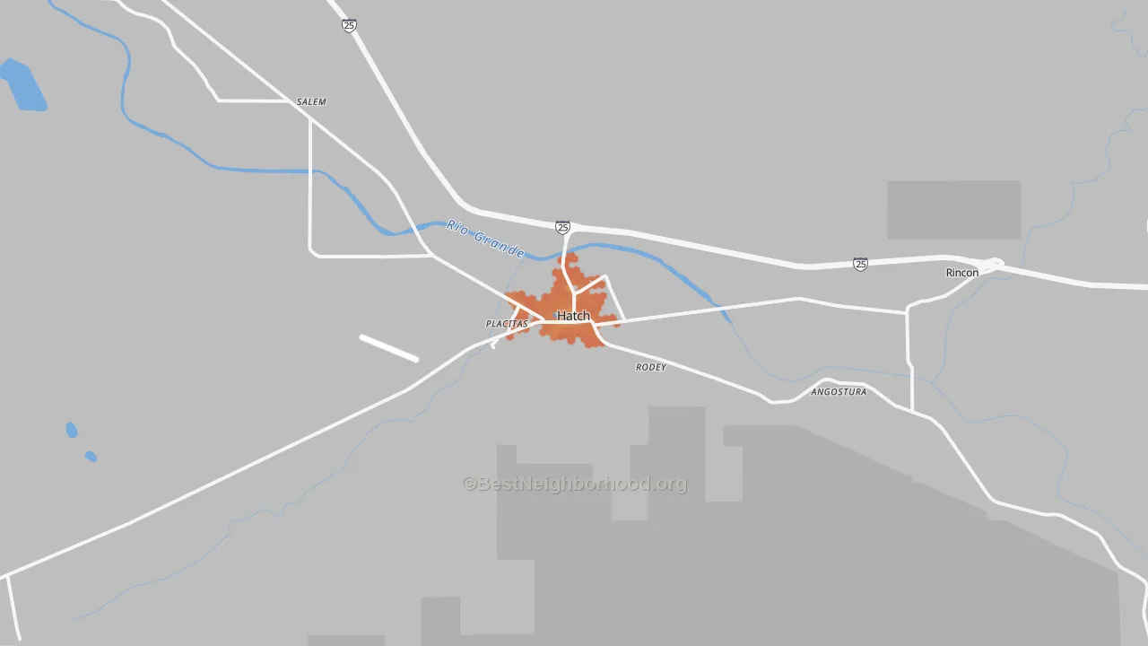 Bike Grade map of Hatch, NM