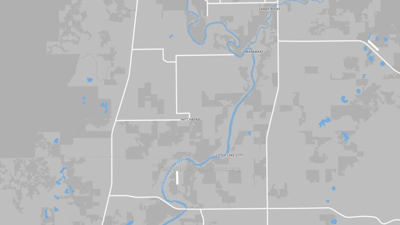 Bike Grade map of Hatchbend, FL
