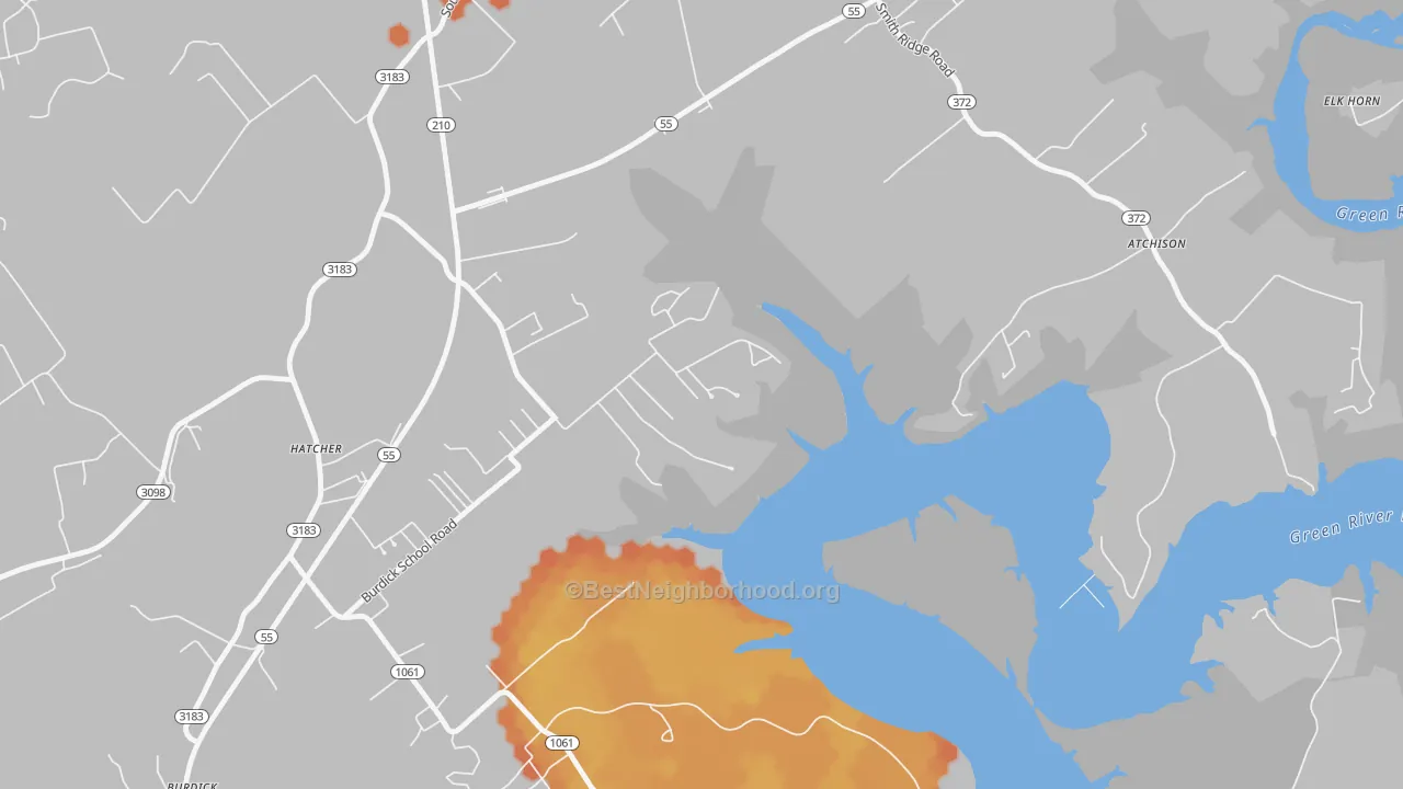 Bike Grade map of Hatcher, KY