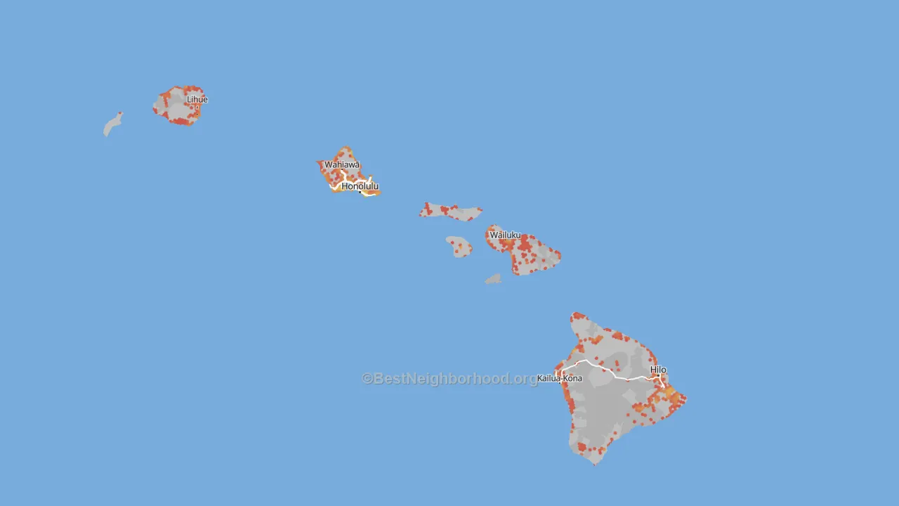 Bike Grade map of Hawaii