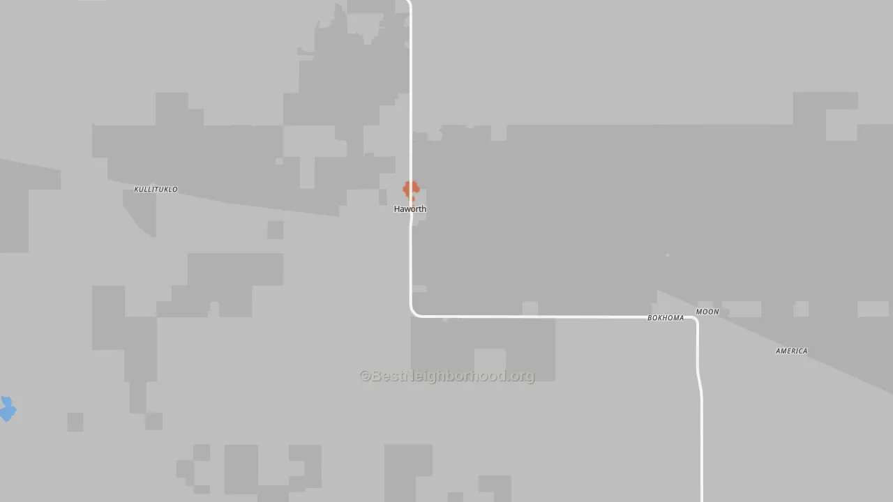 Bike Grade map of Haworth, OK